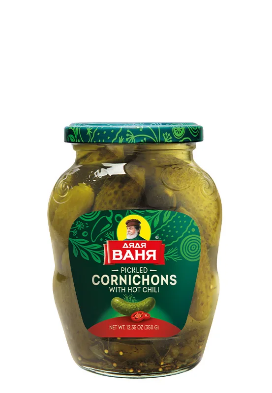 Cucumbers with hot chili 350 g jar