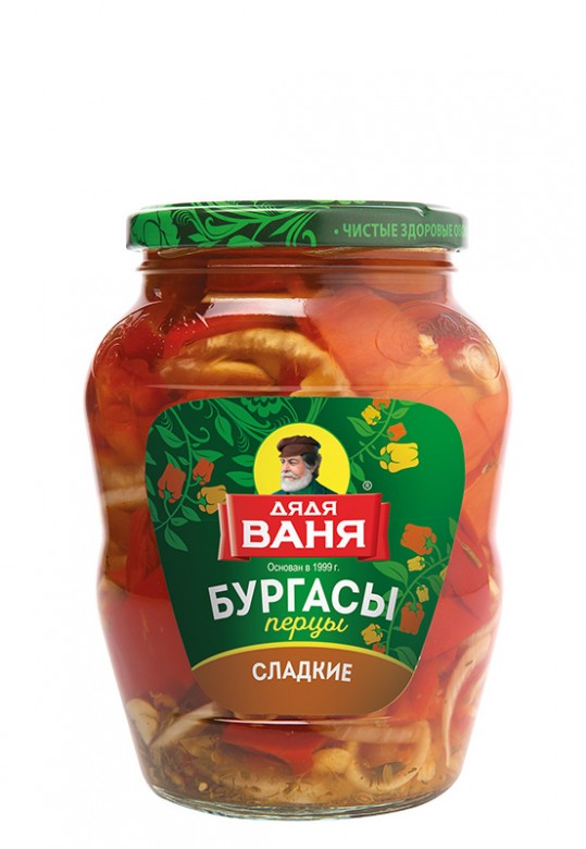 Перцы  «Бургасы» сладкие резаные 680 г