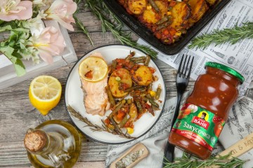 Форель с картофелем и овощами по рецепту от Дяди Вани