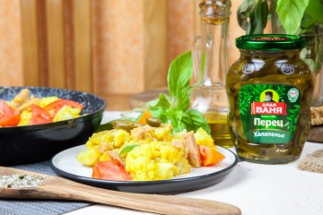 Закуска из цветной капусты с картофелем и ветчиной по рецепту от Дяди Вани