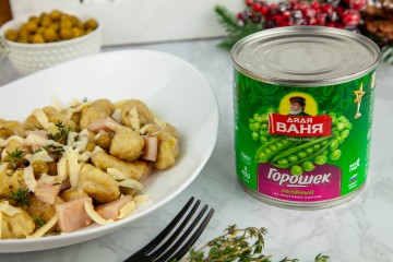 Ньокки с зеленым горошком по рецепту от Дяди Вани