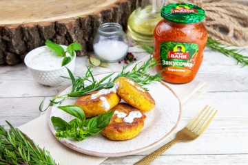 Сырники с овощами и закусочкой "Барселона" по рецепту от Дяди Вани