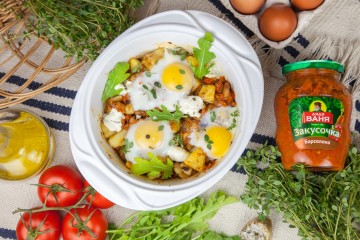Запеканка с фаршем, картофелем и яйцом по рецепту от Дяди Вани