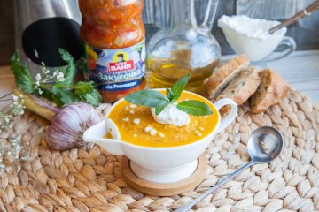 Морковный суп-пюре с Закусочкой "Ля Прованс" по рецепту от Дяди Вани